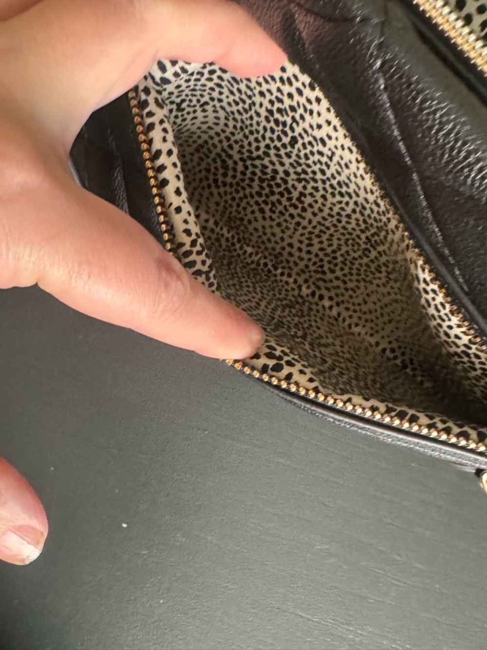 Ello Black diamond Quilted “Shirley”Shoulder Bag Vegan caviar texture Leather - Picture 13 of 16